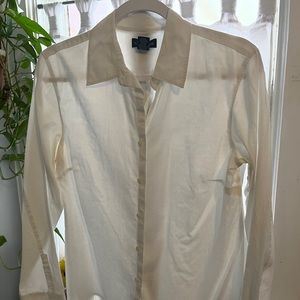 Ann Taylor Button Up Blouse - White